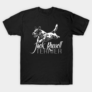 Funny Jack Russell Terrier dog portrait gift present T-Shirt